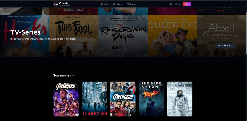 Cinevia Web App